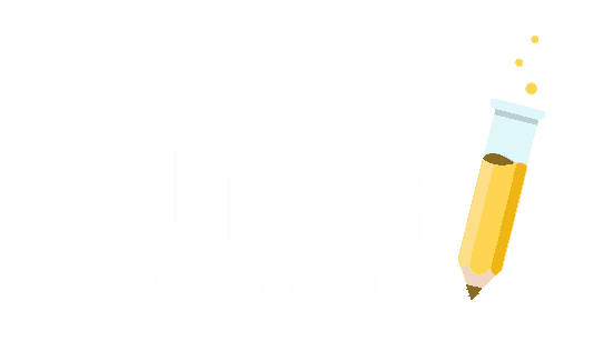 elixir web studio logo white rectangle